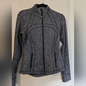 Lululemon Define Knit Zip Up Jacket Heathered Black 8
